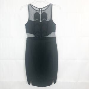 Women's Bodycon Mesh Black Dress Size Small